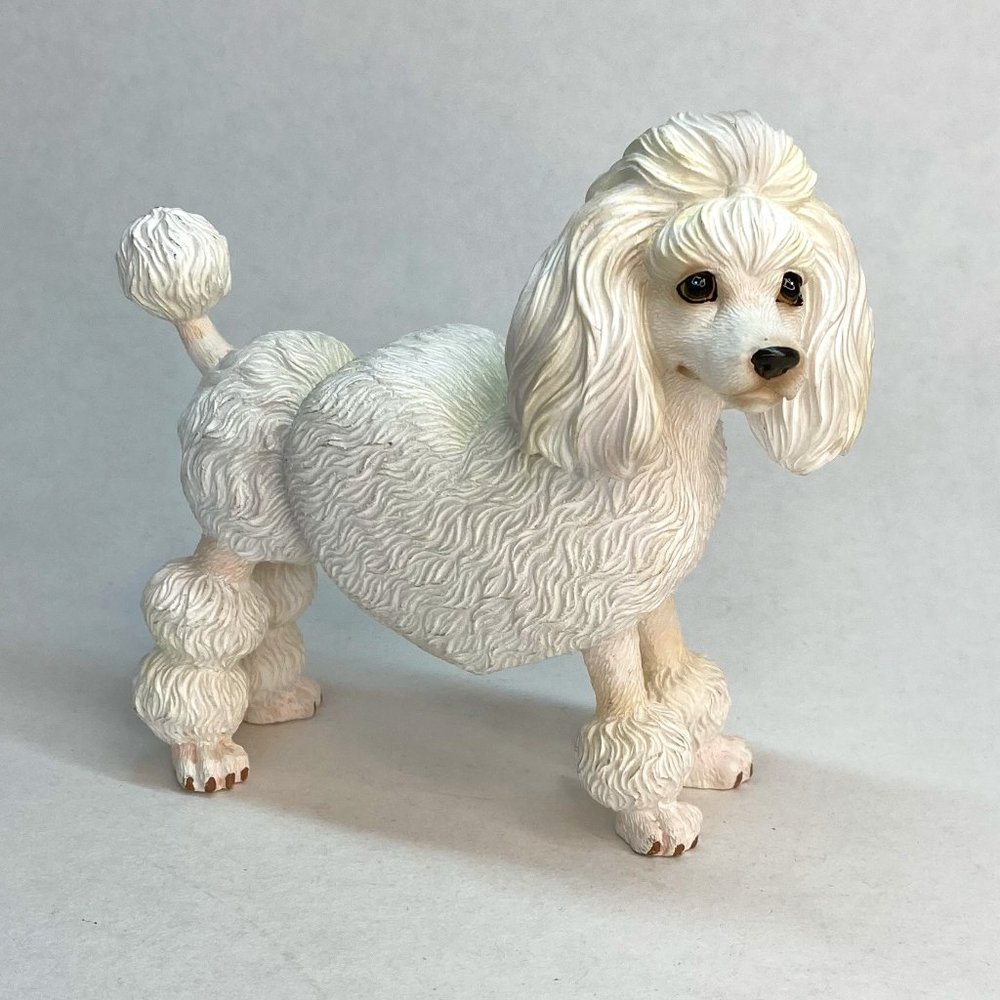 Westland Poochware White Poodle Heart Shaped Dog Figurine 11578